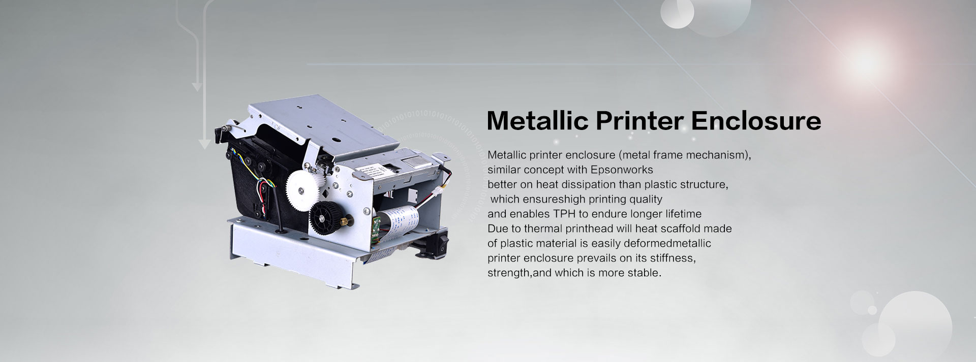 HPRT POS printer TP805 metallic printer enclosure