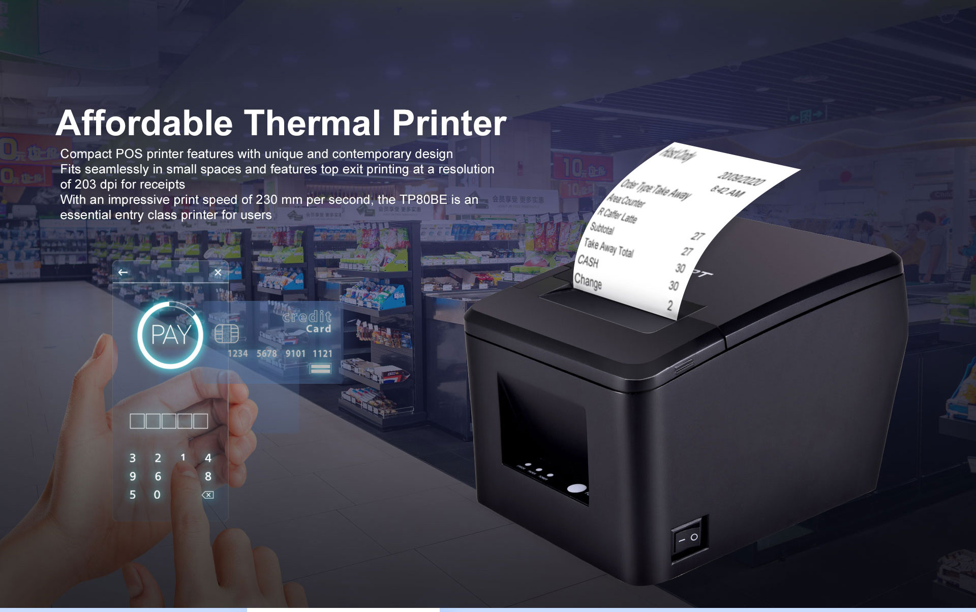 compact POS printer
