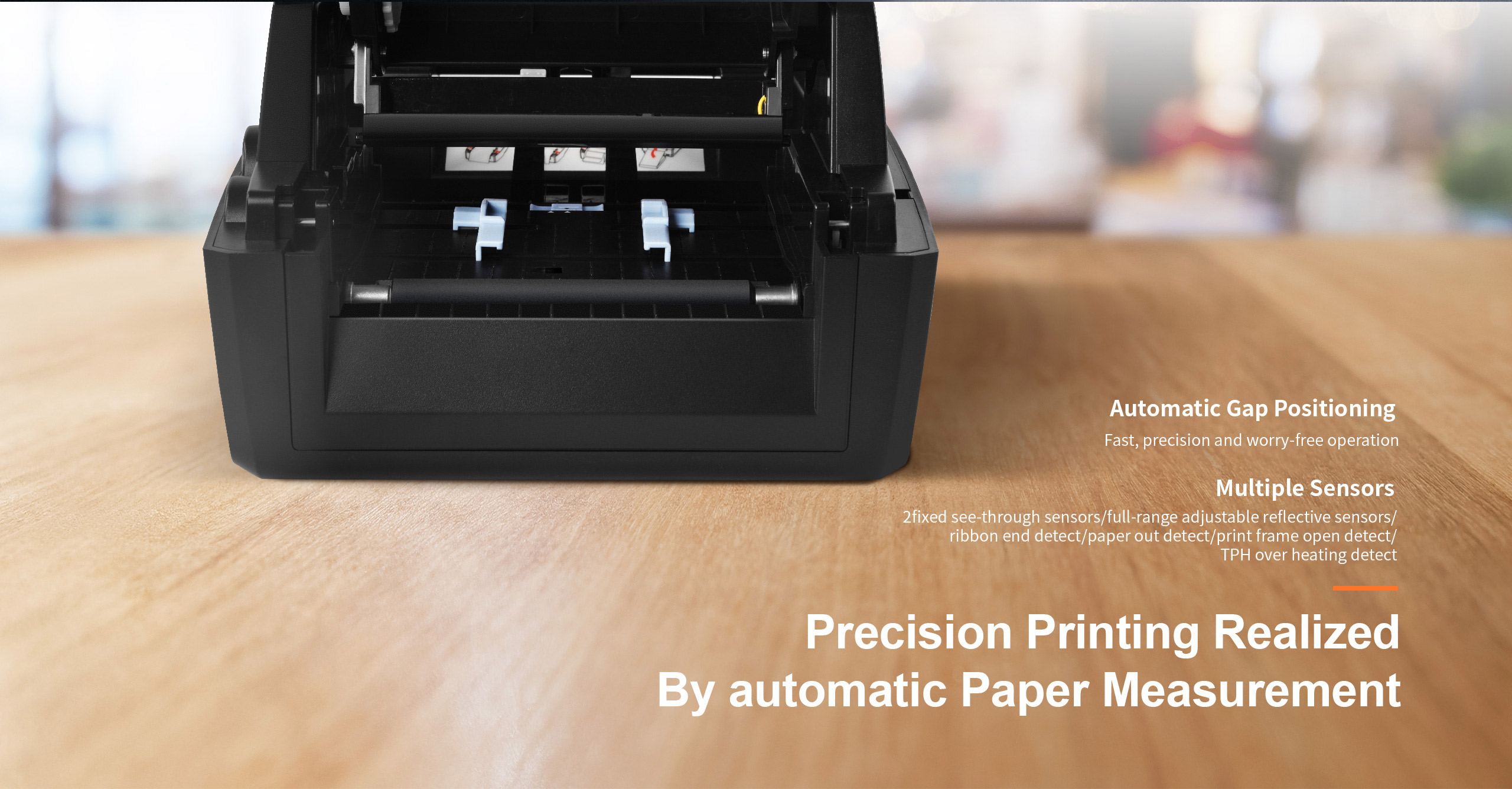 automatic gap positioning label printer