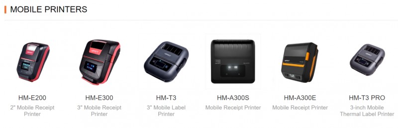 HPRT portable label and receipt printers