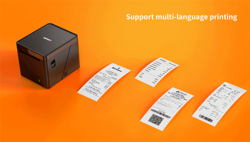 HPRT-TP80N receipt printer on a clean counter