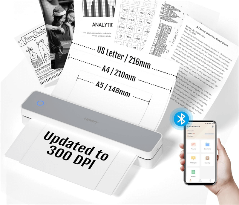 HPRT MT610 Pro Mobile Bluetooth A4 Printer