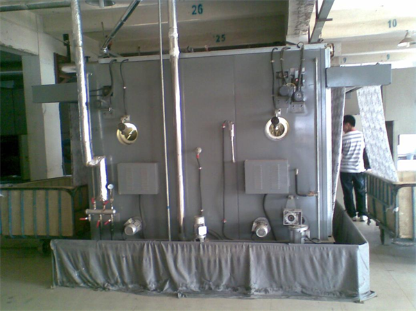 Post-processing of textiles in a factory