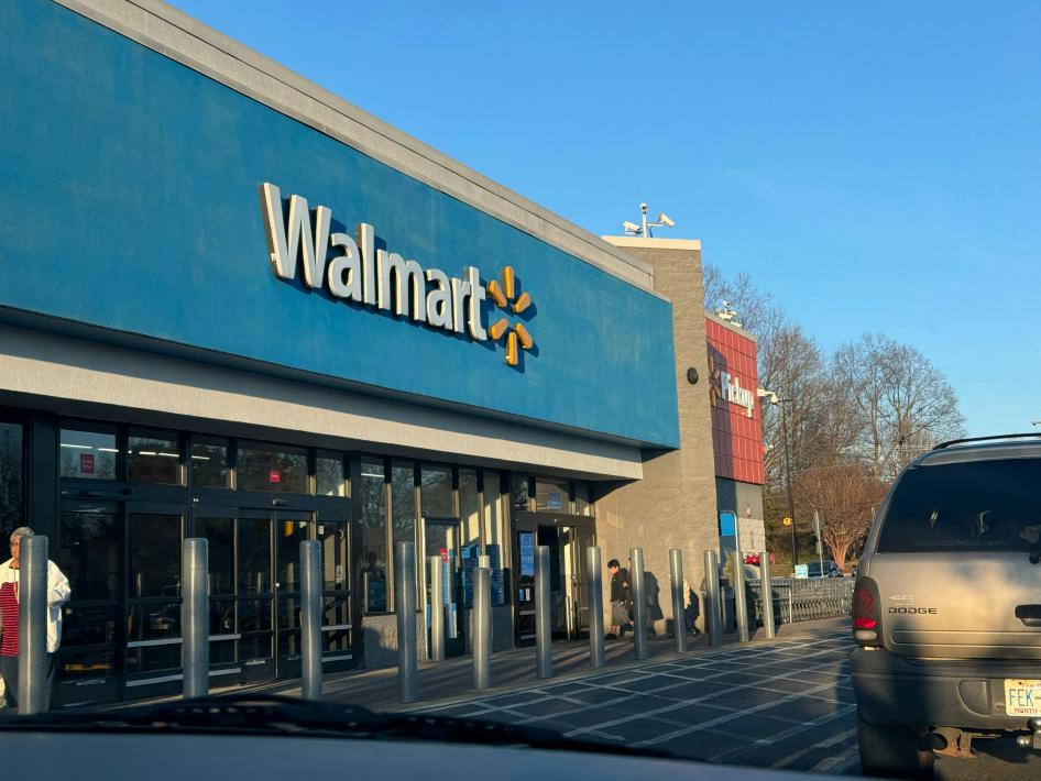 The storefront of a Walmart