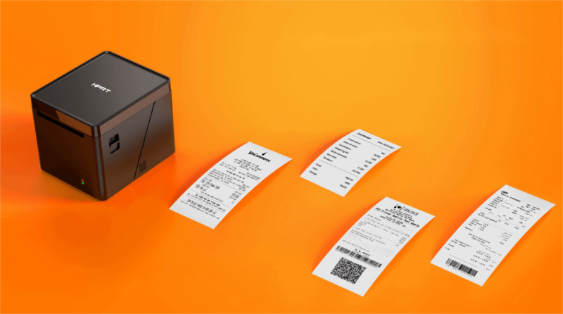 POS receipt printer in a modern retail setting