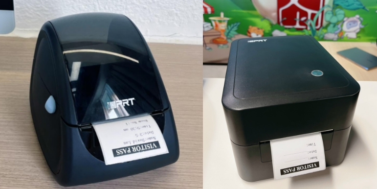 Compact thermal printer for name tags
