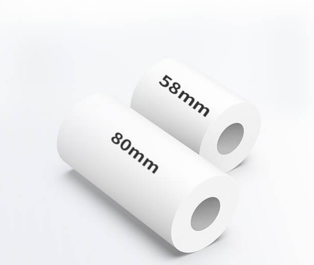 Rolls of 58mm thermal receipt paper