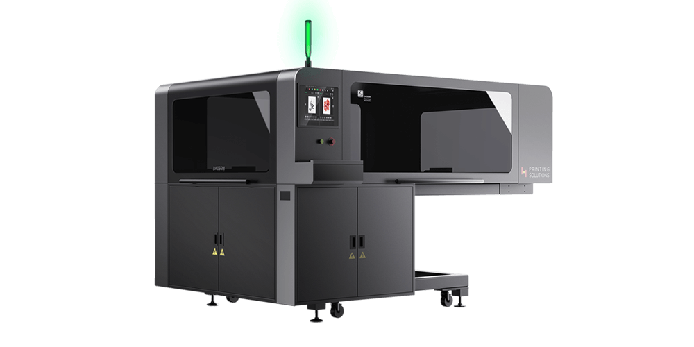A DTG printer applying a colorful design onto a white t-shirt.