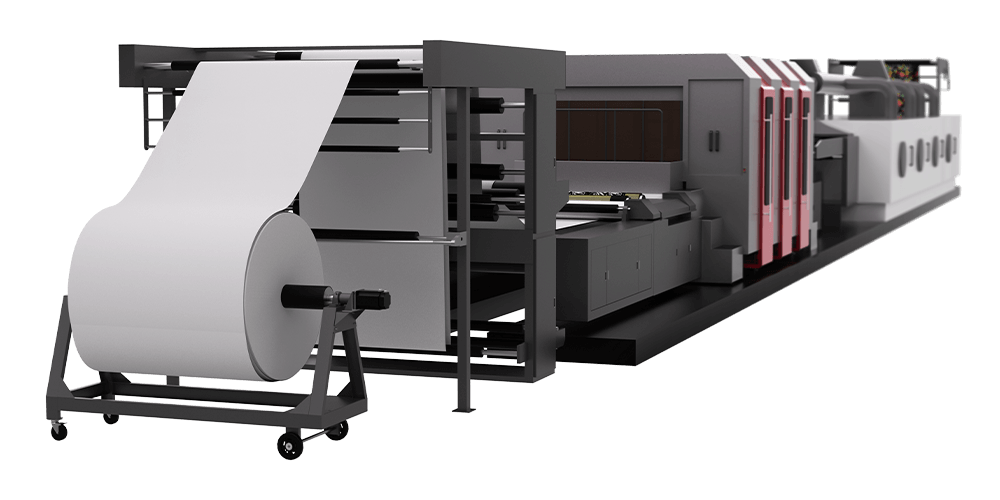 A massive, high-speed single pass industrial printer.