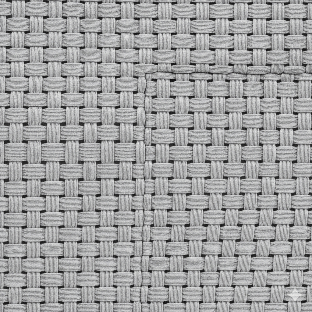 Close-up macro shot of synthetic polyester fabric