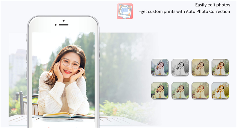 Smartphone displaying a photo editing app interface.