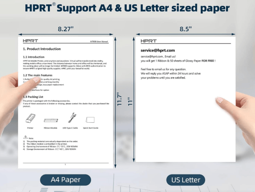 Hanin MT800 compatible with US Letter and A4