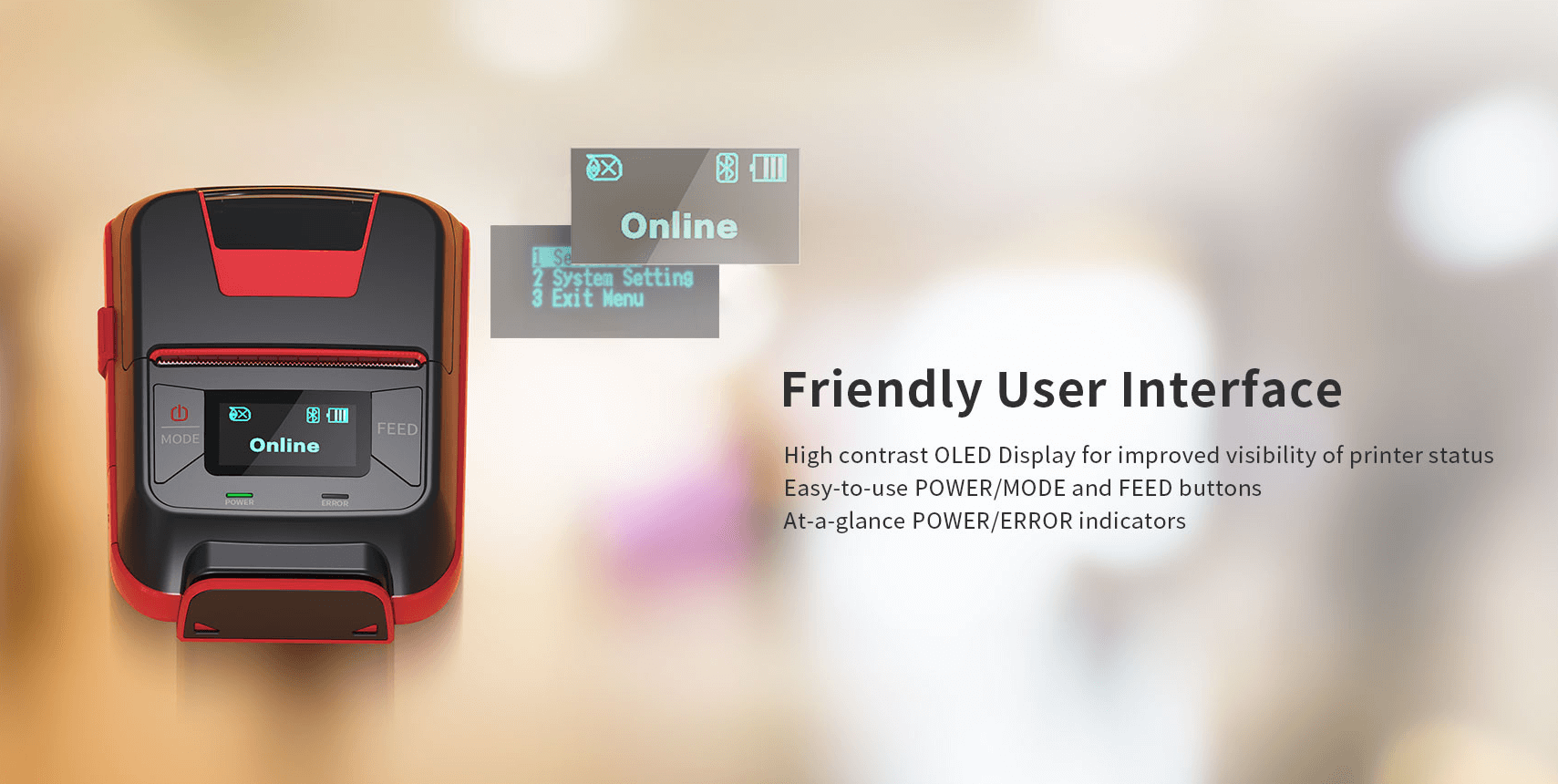 Friendly User Interface on Mobile Printer