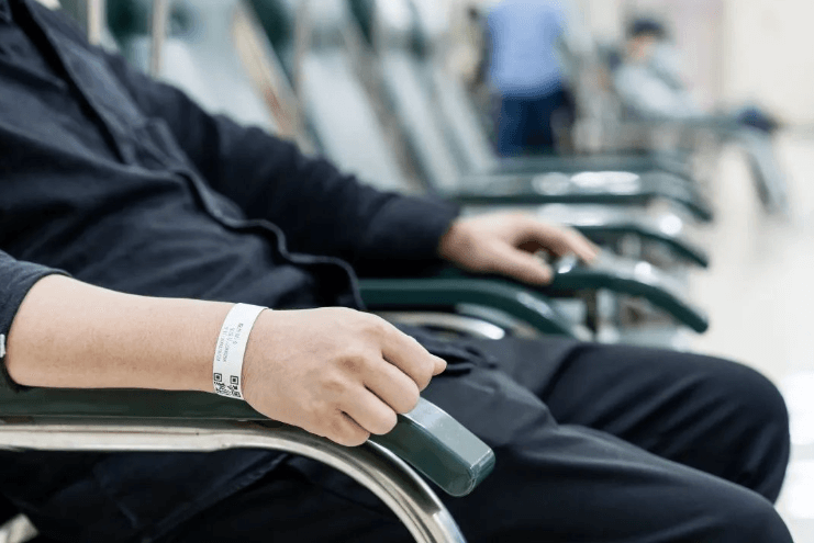 Patient in a waiting room