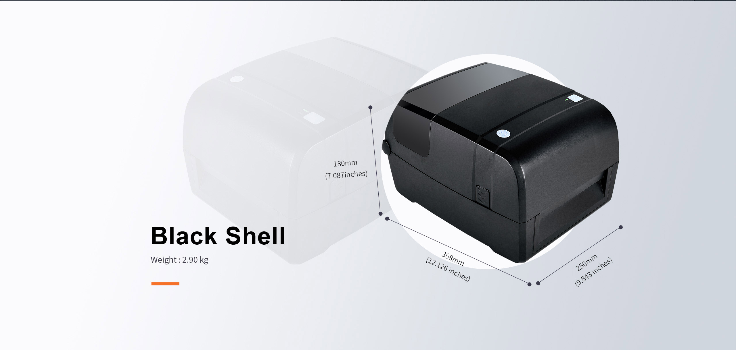 label printer size