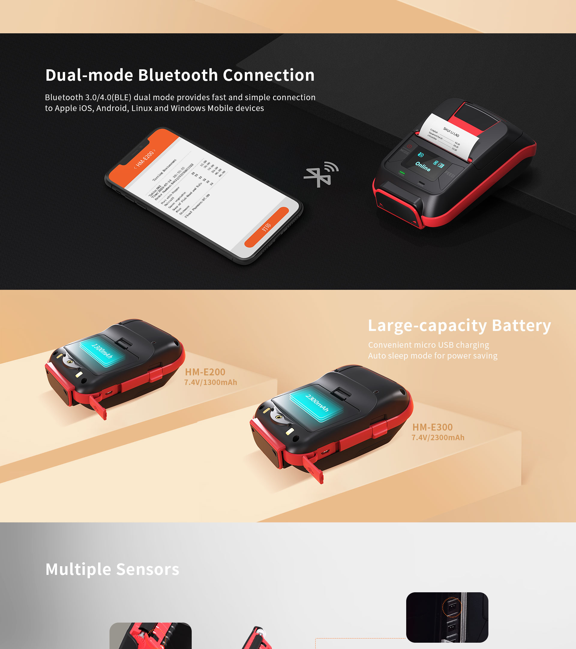 mobile Bluetooth receipt printer