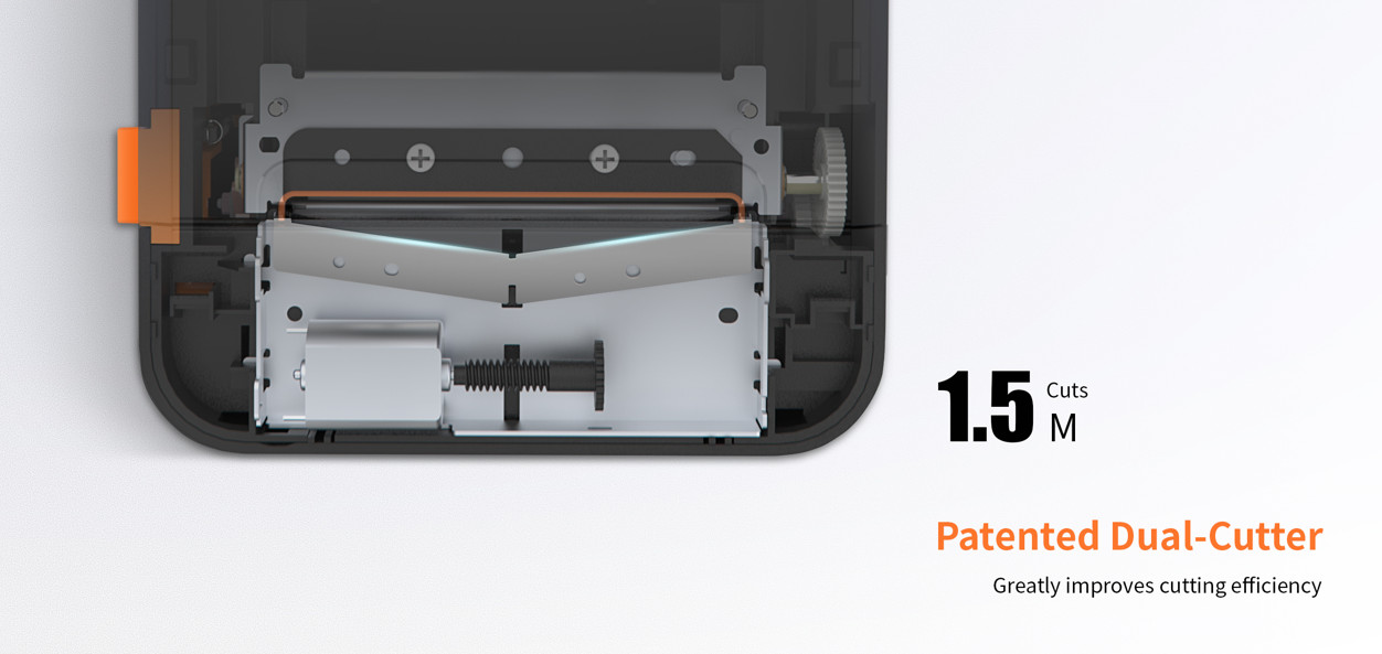 Dual cutter of thermal POS Printer