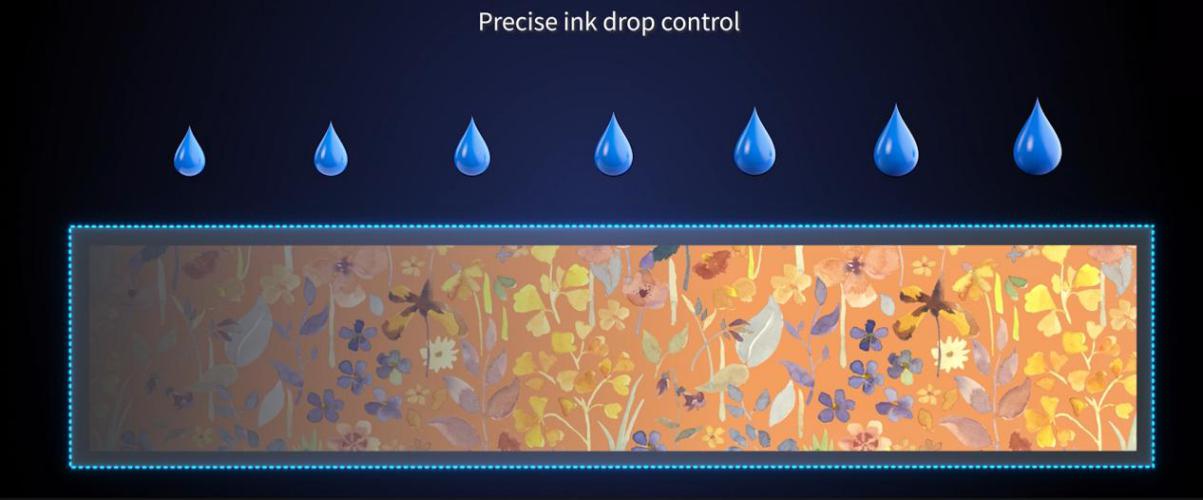 Precise ink droplet control of hybrid digital textile printer DA066M