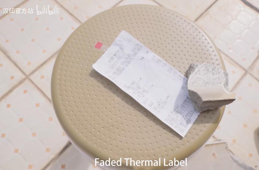 fading of thermal label over time