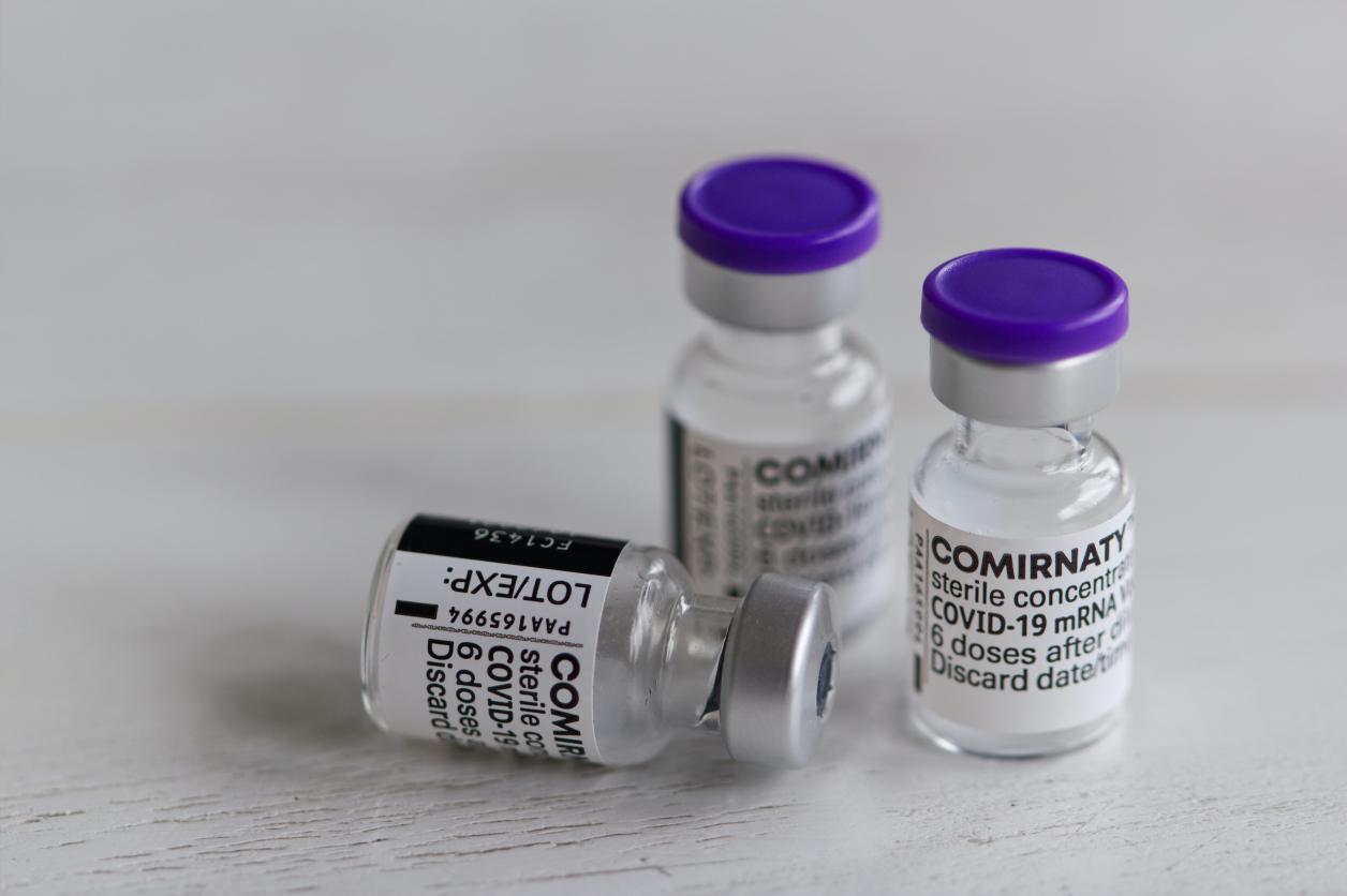 bottle labels of vaccines