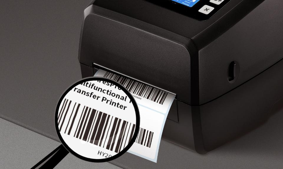 barcode on the label printer