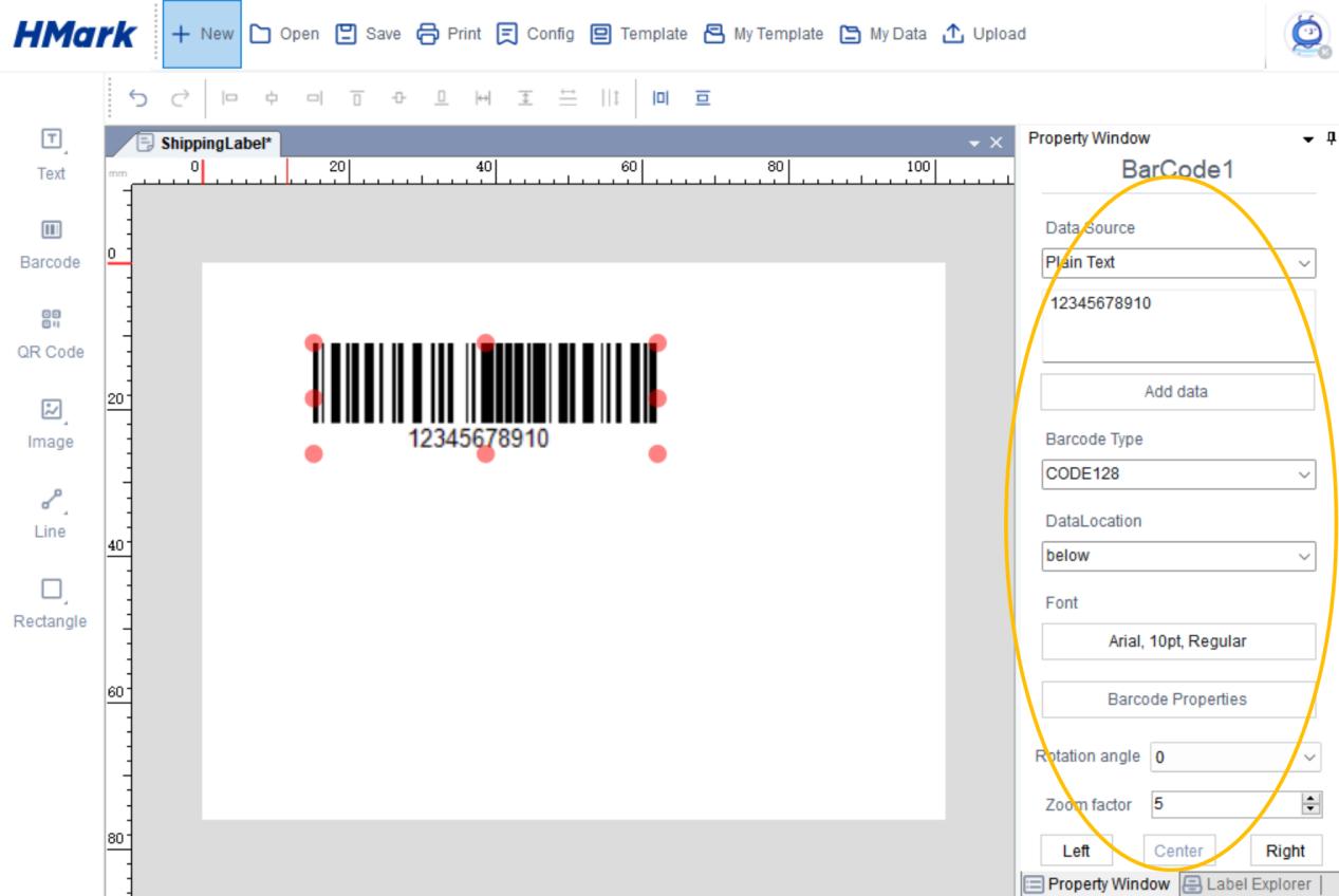 creating a new label on the label editing software HereLabel