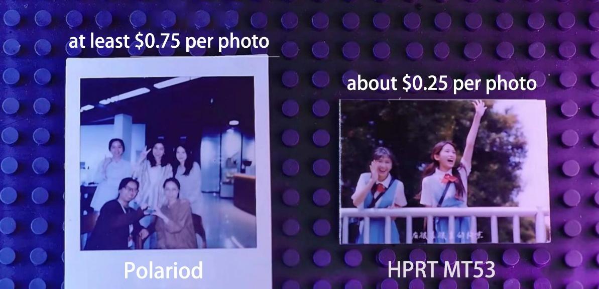 Polaroid photo printing cost vs Zink printing cost