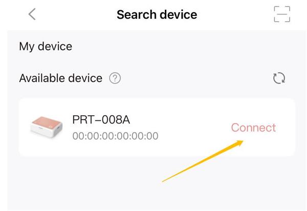 connecting to the photo-printer