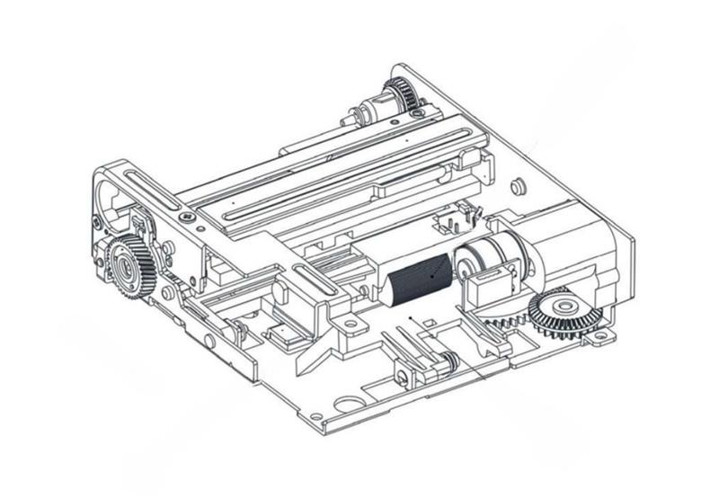 line art of the Mini Dye Sublimation Photo Printer HPRT CP2100