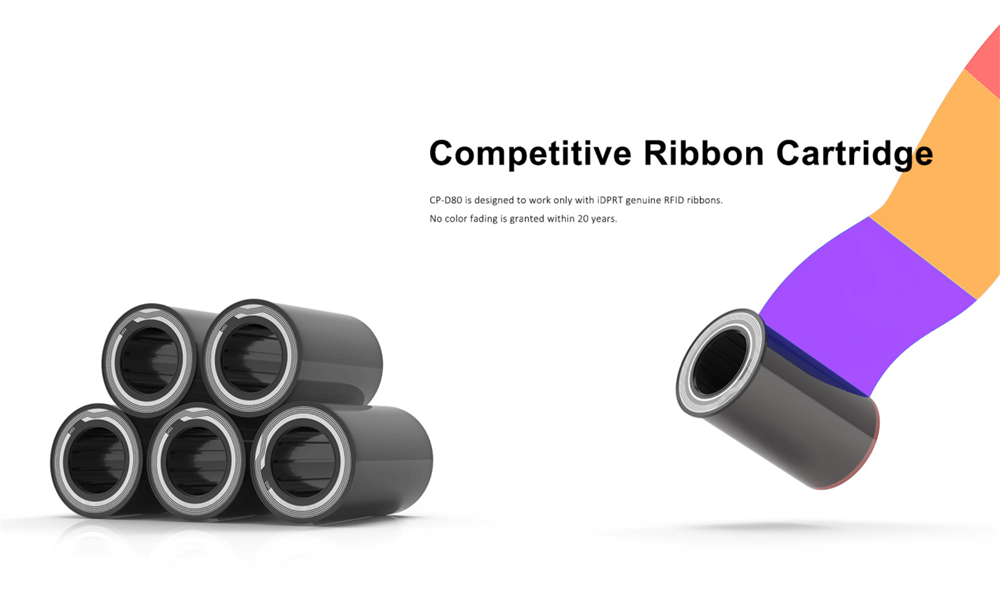 HPRT CP-D80 PVC card printer uses high quality ribbon cartridge