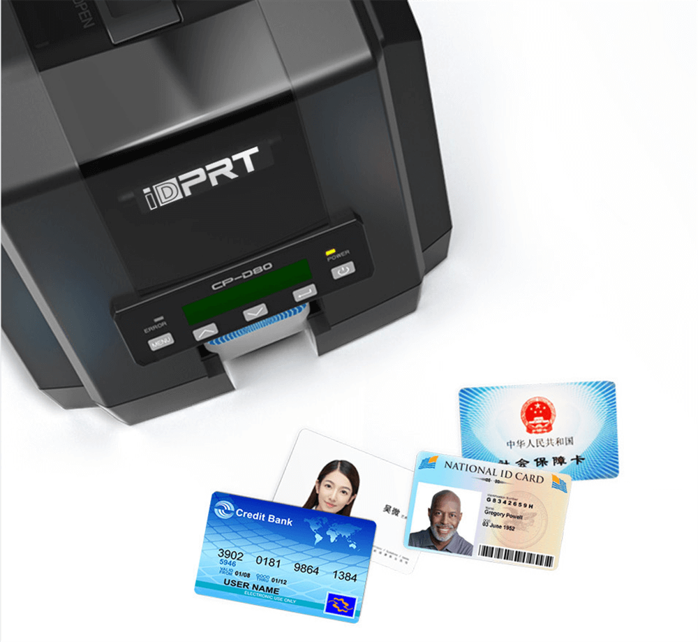 HPRT CP-D80 PVC card printer supports dual sided printing and color printing