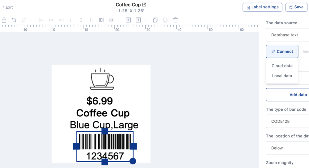 Print Barcode Labels from Excel in the HPRT HereLabel software