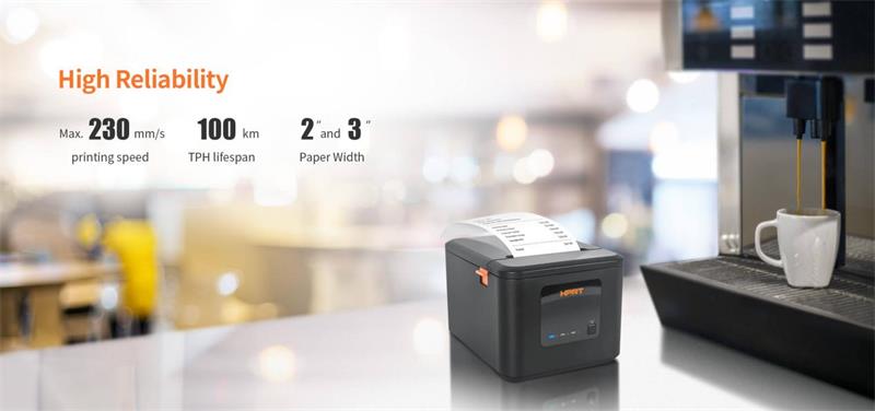 TP80K 3-inch thermal POS printer with printing speed of 230mm/s