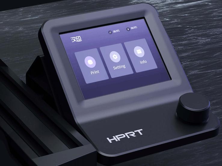 HPRT F210 FDM 3D Printer equipped with a 3.5-inch display screen