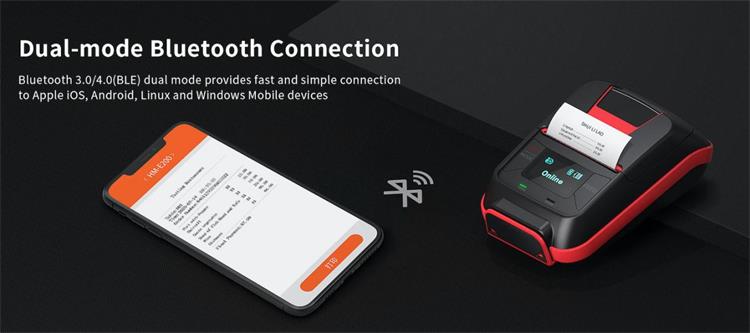 Bluetooth connection of HPRT receipt printer HM-E300