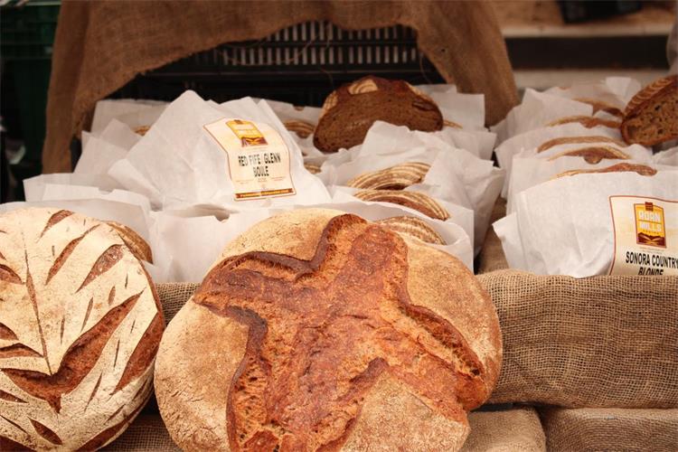 fresh bread in the bakery