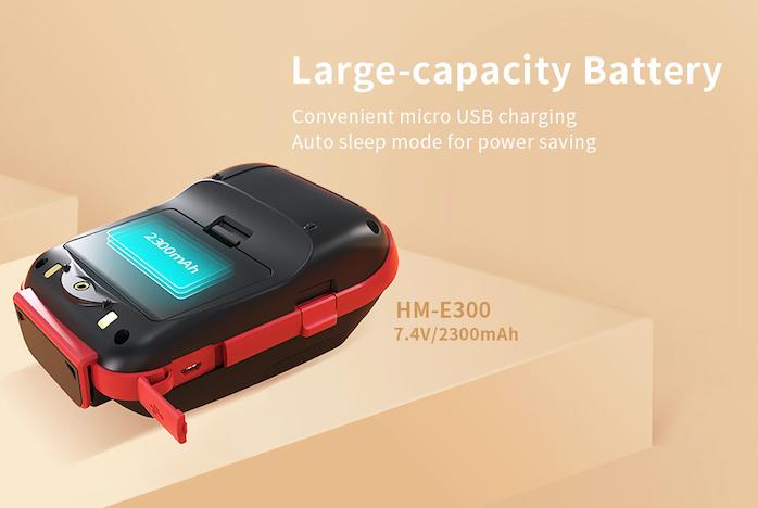 Mobile Receipt Printer HM-E300 equipped with large capacity battery