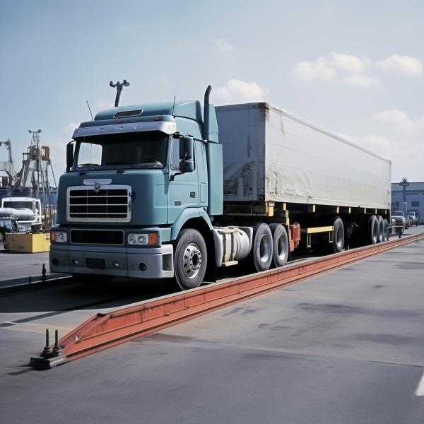 truck on the weightbridge