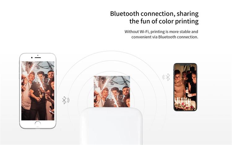 easy Bluetooth connectivity of the MT53 mini photo printer