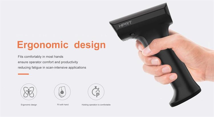 handheld barcode scanner with comfortable grip