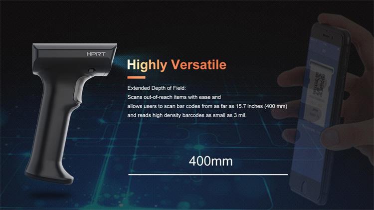 handheld barcode scanner with extended depth of field