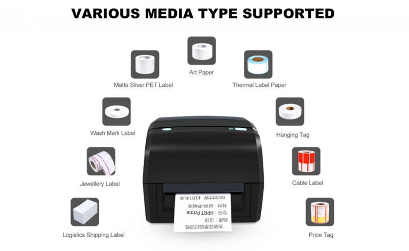 HPRT label printer supports varied label material