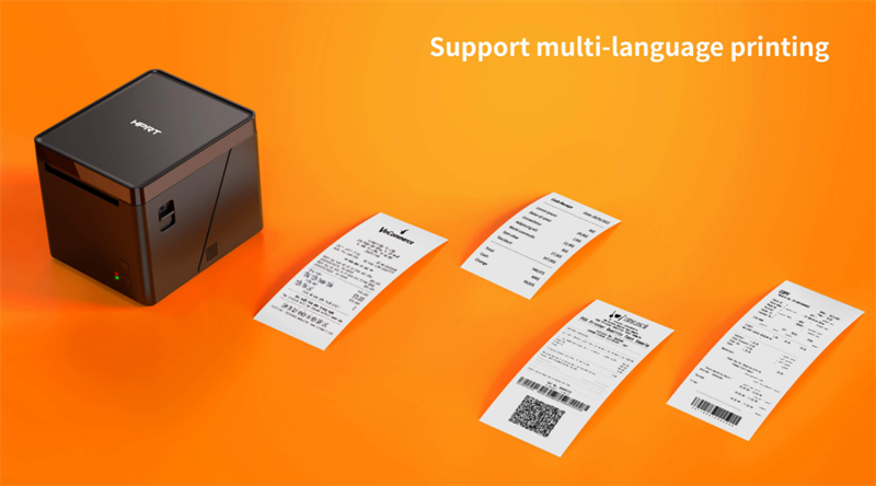 HPRT TP80N receipt printer features printing in multiple languages