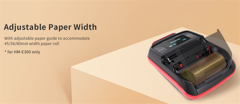 HPRT HM-E300 Mobile Printer supports flexible printing width
